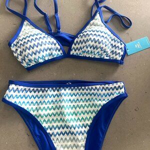 Blue Bikini Top & Bottom | Size Small